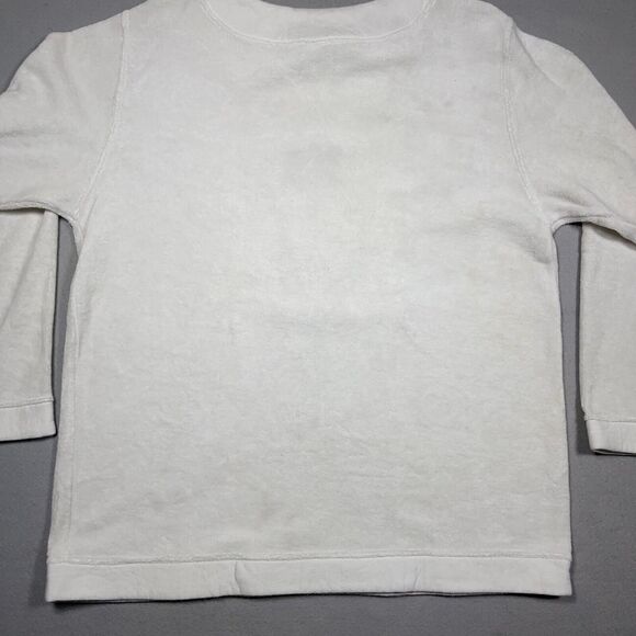 Vintage Disney Sweatshirt Women Large Fleece White BIG‎ M Mickey - Picture 12 of 13